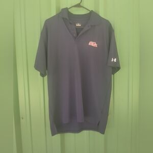 Men's Under Armour Ole Miss Navy Blue Polo Size Medium Rebels Mississippi